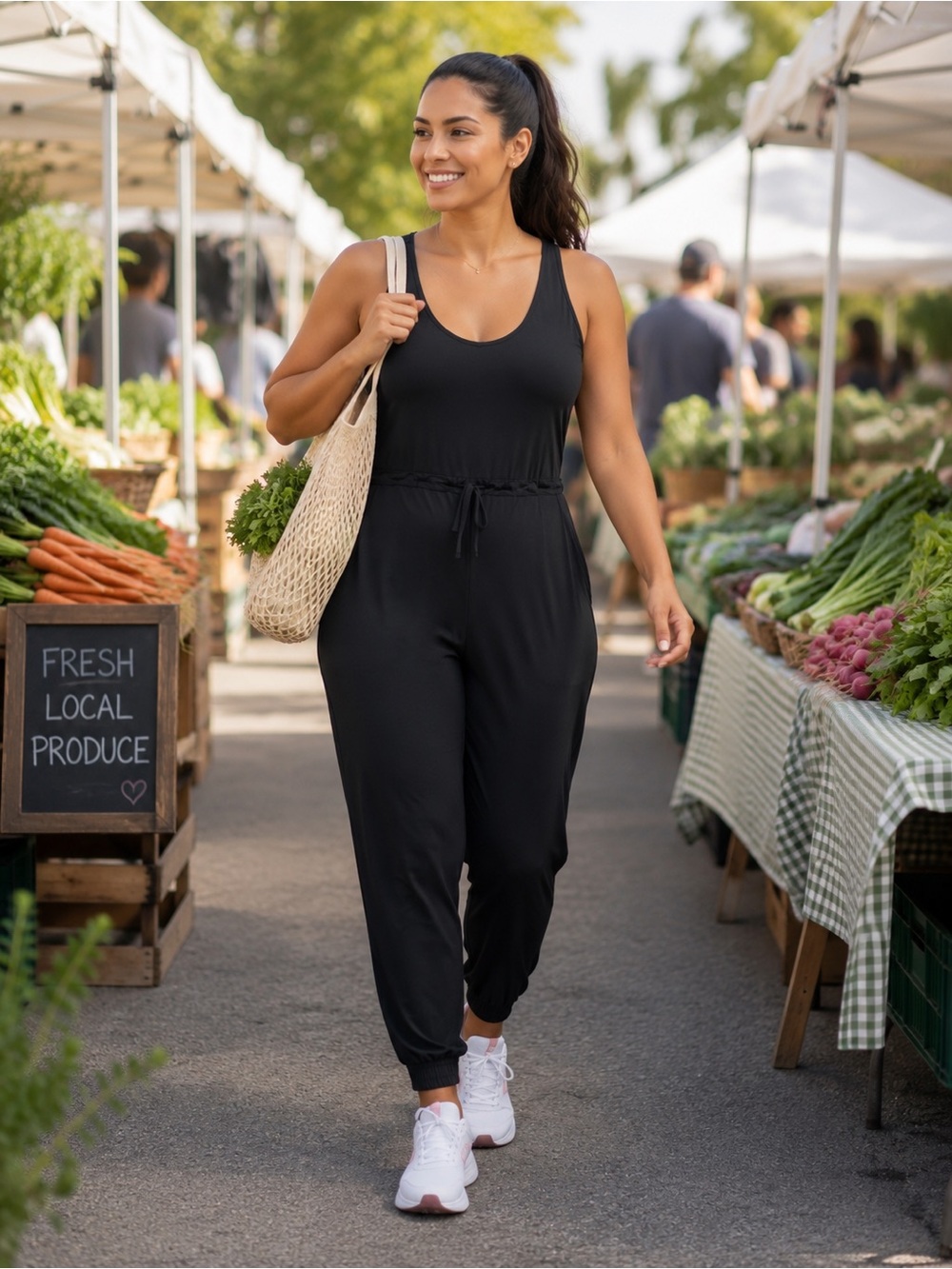 Joe Fresh Black Sleeveless Jumpsuit
